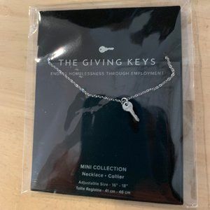 The Giving Keys Mini Key Necklace Silver